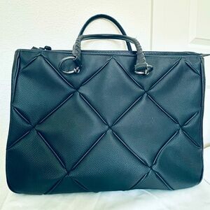 Bottega Veneta Black Tote with Quilted Design and Structured Shape